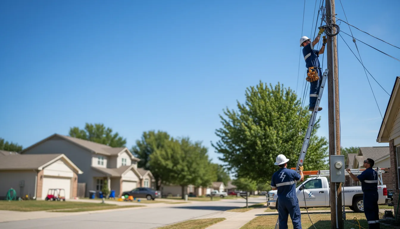 Residential electrician providing installation services in Hart, TX